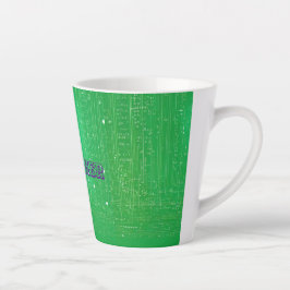 Caneca De Café Latte Harmonia Verde: Juntos Textos Latte Mug com Design