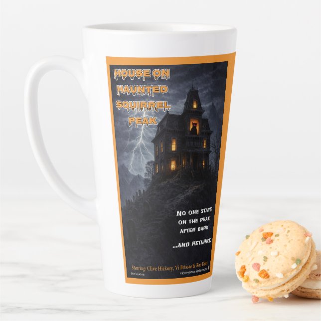 Caneca De Café Latte Haunted Squirrel Peak (In Situ)