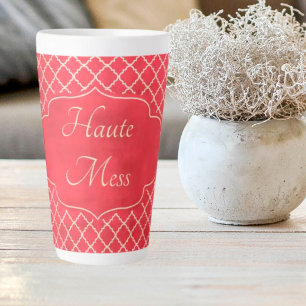 Caneca De Café Latte Haute Mess Funny
