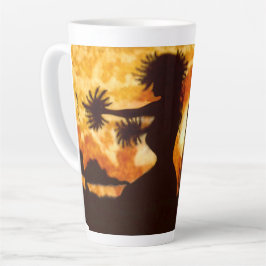 Caneca De Café Latte Hawiian Hula Dancer