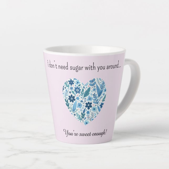 Caneca De Café Latte Heart Mug (Ângulo direito)