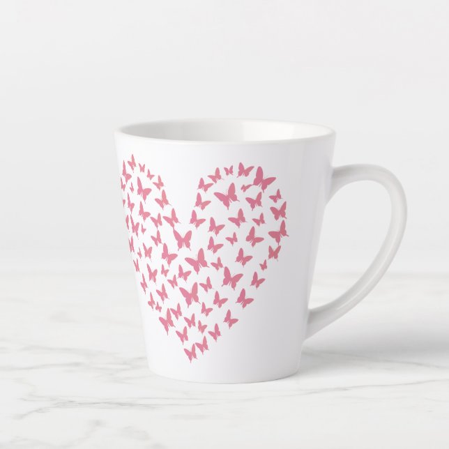 Caneca De Café Latte Heart of Capricious Butterflies (Direita)