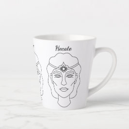 Caneca De Café Latte Hecate Wiccan Deusa De Bruxaria E Magia