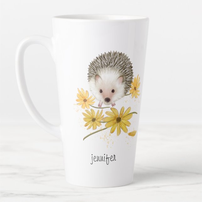 Caneca De Café Latte Hedgehog Mug Personalizado (Esquerda)