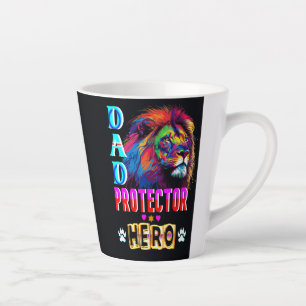 Caneca De Café Latte Herói protetor do pai