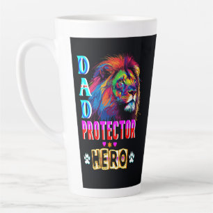 Caneca De Café Latte Herói protetor do pai