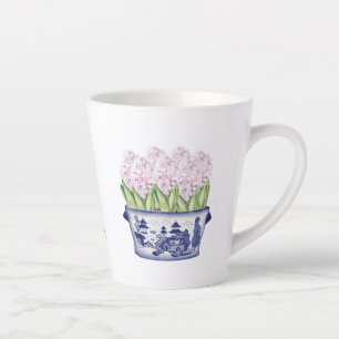 Caneca De Café Latte Hiacintos Rosa em Vaso de Cerâmica Chinesa