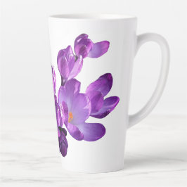 Caneca De Café Latte Hillary name personalizável rompo floral trendy