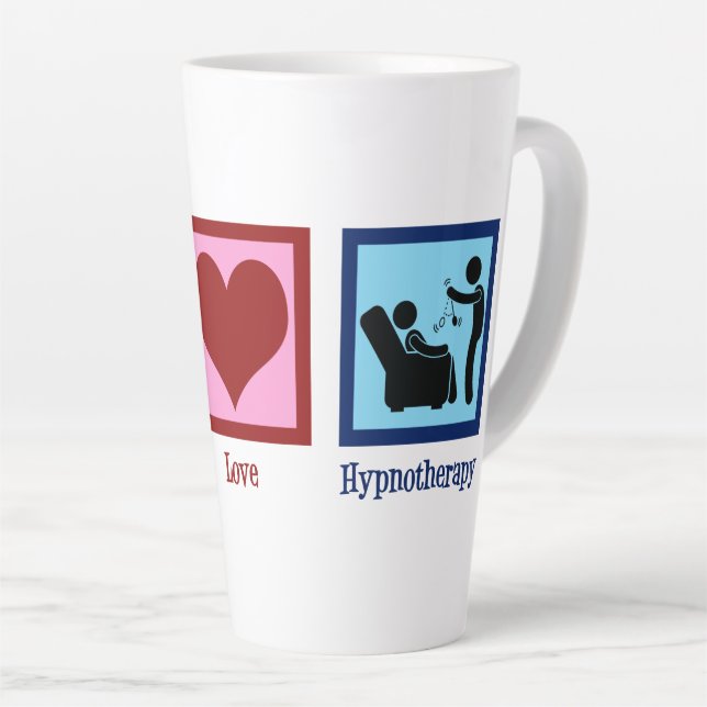 Caneca De Café Latte Hipoterapeuta Paz Amor Hipoterapia (Ângulo direito)