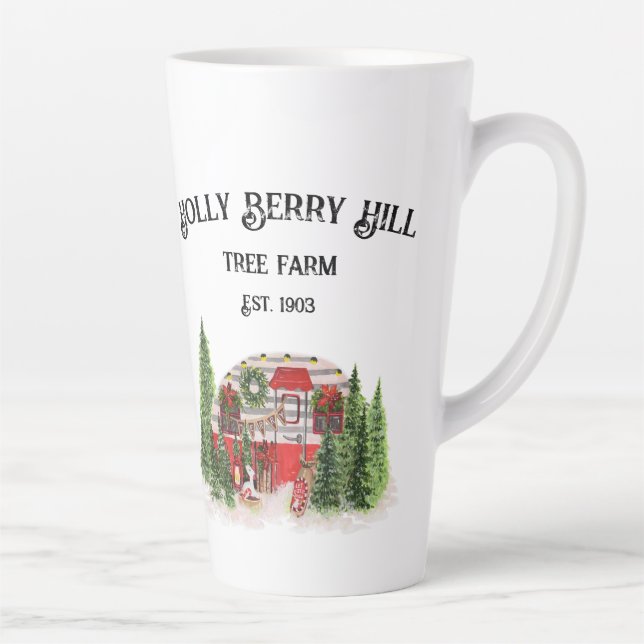 Caneca De Café Latte Holly Berry Hill Fazenda (Direita)