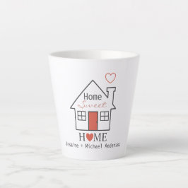Caneca De Café Latte Home Sweet Personalizado