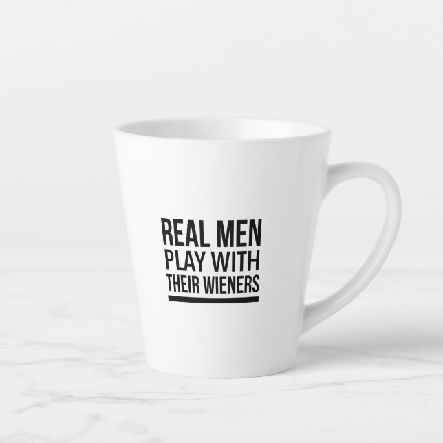 Caneca De Café Latte Homens de verdade brincam com seus cunhados (Direita)