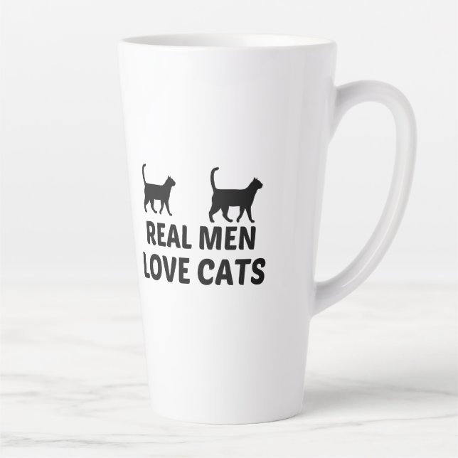 CANECA DE CAFÉ LATTE HOMENS REAIS ADORAM GATOS (Direita)