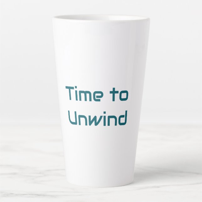 Caneca De Café Latte Hora de Desenrolar Latte Mug (Frente)