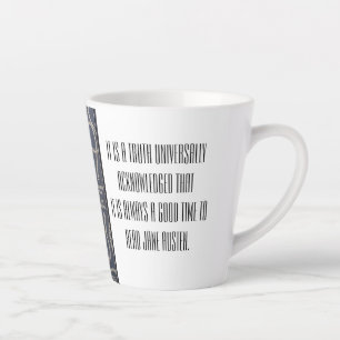 Caneca De Café Latte Hora de ler Jane Austen