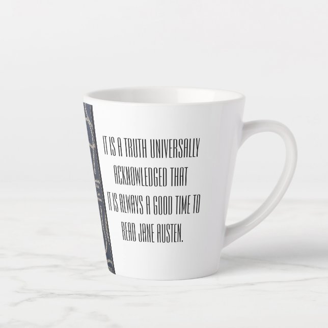 Caneca De Café Latte Hora de ler Jane Austen  (Direita)