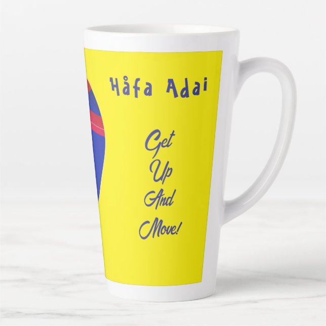 Caneca De Café Latte Hora do Café de Guam (Direita)