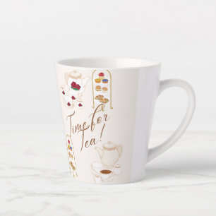 Caneca De Café Latte Hora do chá!