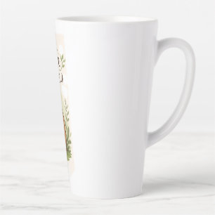 Caneca De Café Latte Hora do Chá do Capivara   Capivara Fofa Bebendo Ch