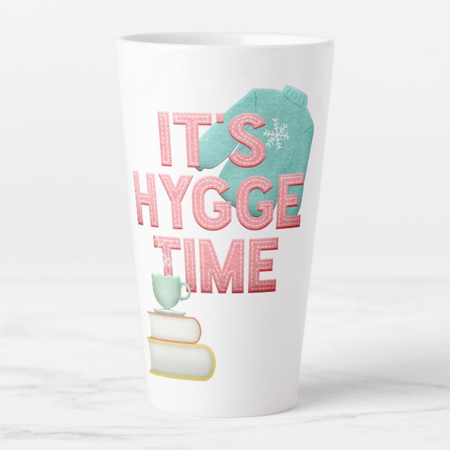 Caneca De Café Latte Hora do Hygge (Frente)