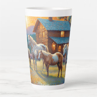 Caneca De Café Latte Horse Farm