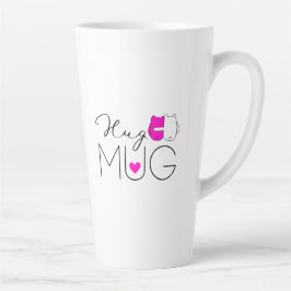 Caneca De Café Latte Hug Mug | Rosa Quente | Abraço | Obter um Hug
