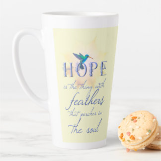 Caneca De Café Latte Hummingbird Hope
