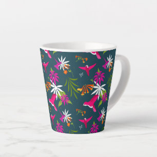 Caneca De Café Latte Hummingbird Pano Pinto Raposa Tropical