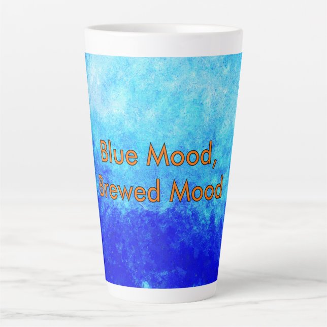 Caneca De Café Latte "Humor Azul, Humor Criado" (Frente)