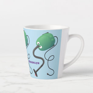 Caneca De Café Latte Humor de desenho animado de aspirador