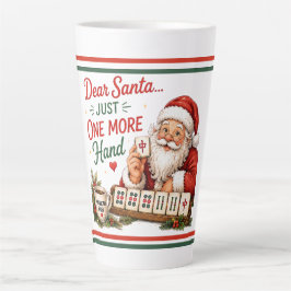 Caneca De Café Latte Humor de Natal de Mahjong 