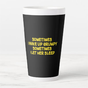 Caneca De Café Latte Humor Matinal Mal-Humorado Divertido para Ela