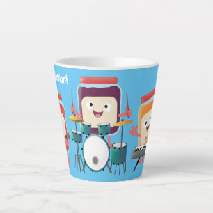 Caneca De Café Latte Humor músico de animação de encrenca