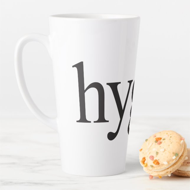Caneca De Café Latte Hygge Black and White Latch (In Situ)