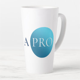 Caneca De Café Latte I AM A PRO | Bold Minimalist Blue Circle Mug