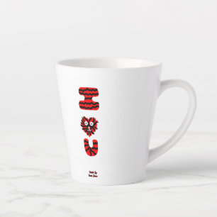 Caneca De Café Latte I Felpudo U Pequena Caneta Lateral