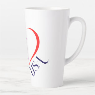 Caneca De Café Latte I Love USA