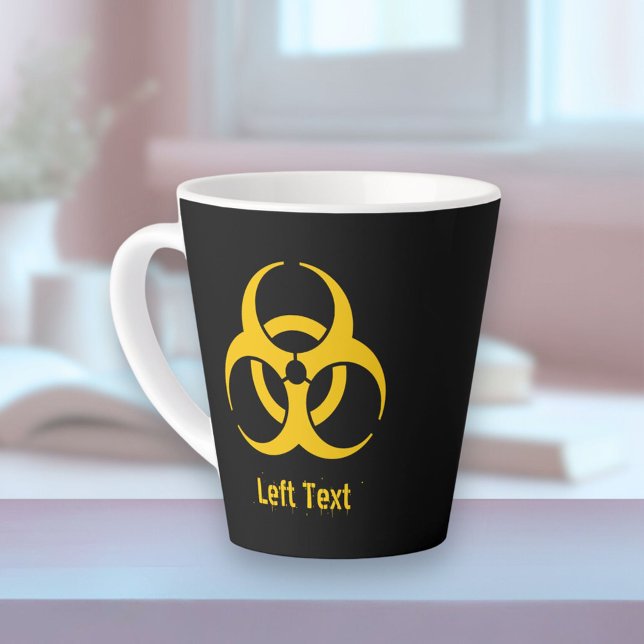 Caneca De Café Latte Ícone de perigo biológico (Criador carregado)
