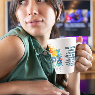 Caneca De Café Latte Ícones da Rede Social