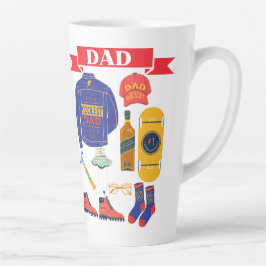 CANECA DE CAFÉ LATTE ÍCONES PAI
