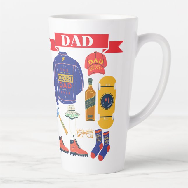 CANECA DE CAFÉ LATTE ÍCONES PAI (Direita)