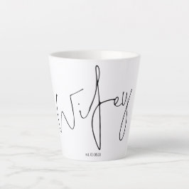 Caneca De Café Latte Ideia de Caixa de Presente do Nome de Wifey do Scr