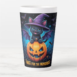 Caneca De Café Latte Ideias de Presentes de Fantasmas e Morcegos Fofos