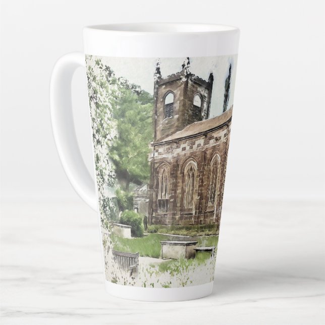 Caneca De Café Latte Igreja de Santa Maria, Luddenden (Ângulo esquerdo)
