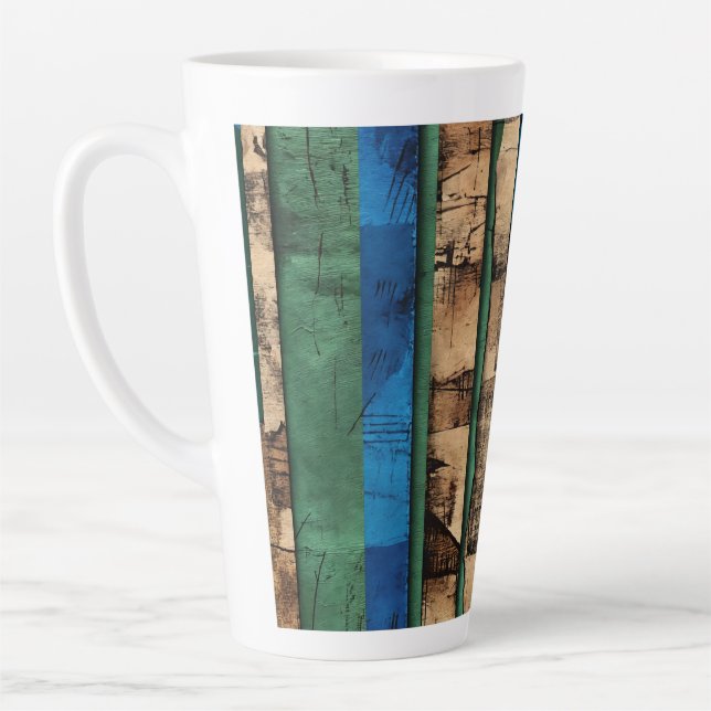 Caneca De Café Latte Ilha Caribe Africana de Luxo sofisticada (Esquerda)