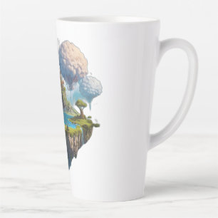 Caneca De Café Latte ilha flutuante