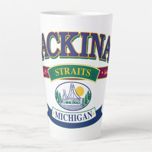 Caneca De Café Latte Ilha Mackinac Michigan
