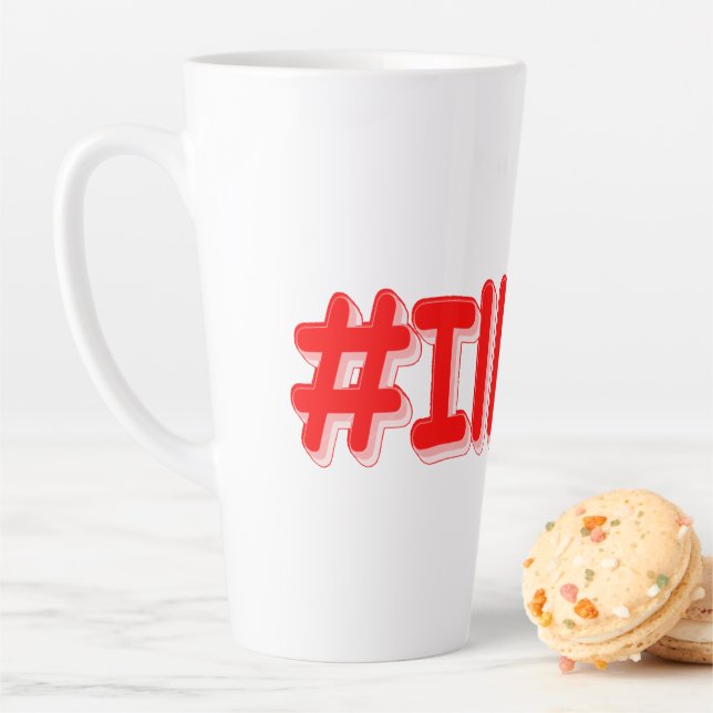 Caneca De Café Latte "#Illinois " Design bonito. Comprar Agora (In Situ)
