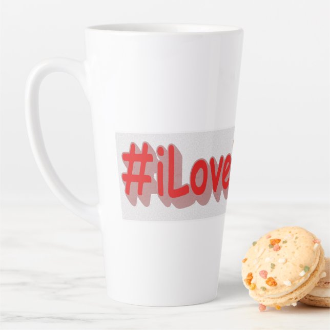 Caneca De Café Latte "#iLoveIndiana " Design bonito. Comprar Agora (In Situ)