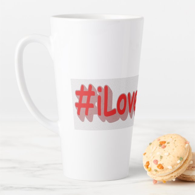 Caneca De Café Latte "#iLoveITALY" Design bonito. Comprar Agora (In Situ)